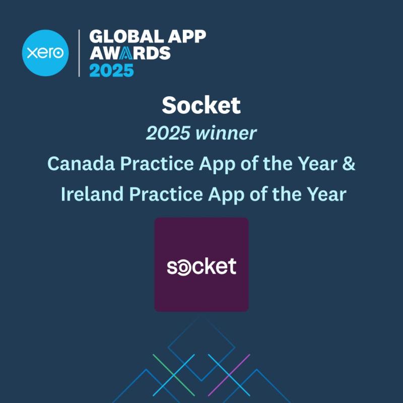 We're Award Winning! Socket Wins Two Awards in the Xero Global App Awards 2025