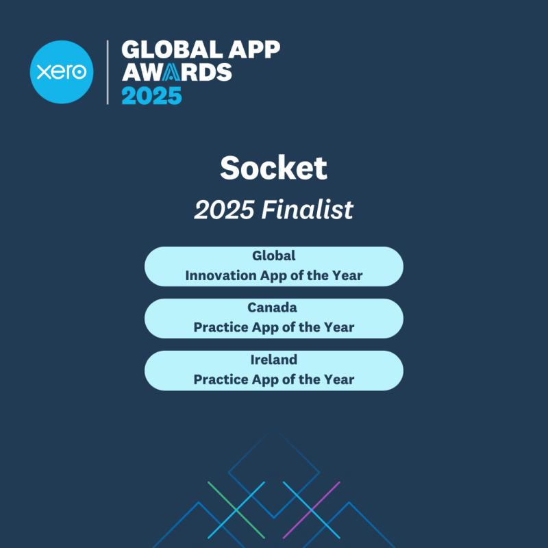 Huge News: Socket Is a Finalist in the Xero Global App Awards 2025 🎉
