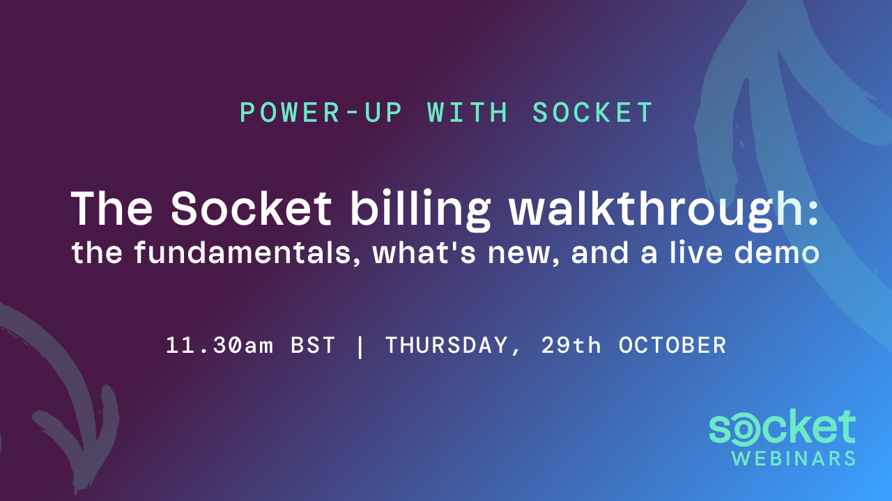 The Socket billing walkthrough: fundamentals, what's new, and a live demo